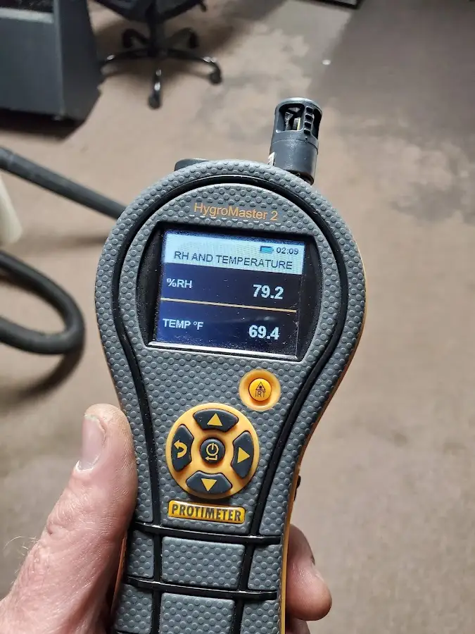 Moisture meter humidity assessment for Fire & Smoke Damage Restoration in Park